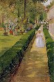 Enfant sur une promenade de jardin William Merritt Chase